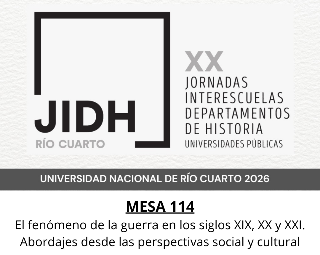 Flyer convocatoria XX Interescuelas 2026 - Mesa GEHiGue
